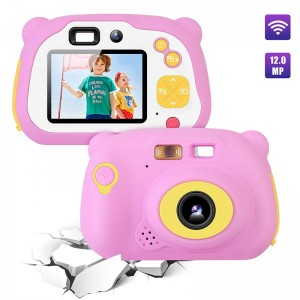 Máy ảnh trẻ em 8.0MP Máy ảnh selfie phía trước và phía sau có thể sạc lại Máy ảnh trẻ em, Quà tặng đồ chơi cho bé trai và bé gái 4-10 tuổi